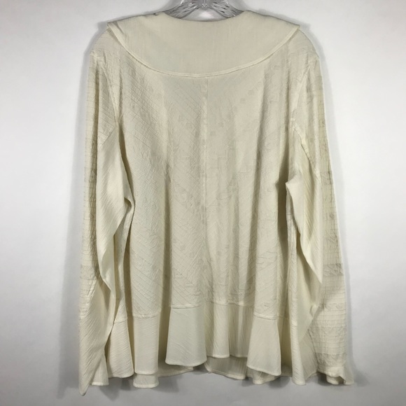 Coldwater Creek Blouse Textured button up size 2X - Picture 4 of 9